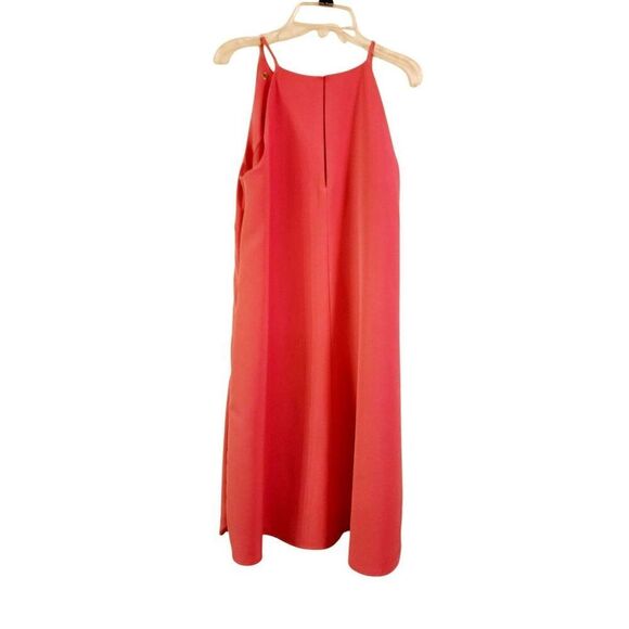 White House Black Market pink halter grommet  mini swing dress size 12 - Picture 2 of 7